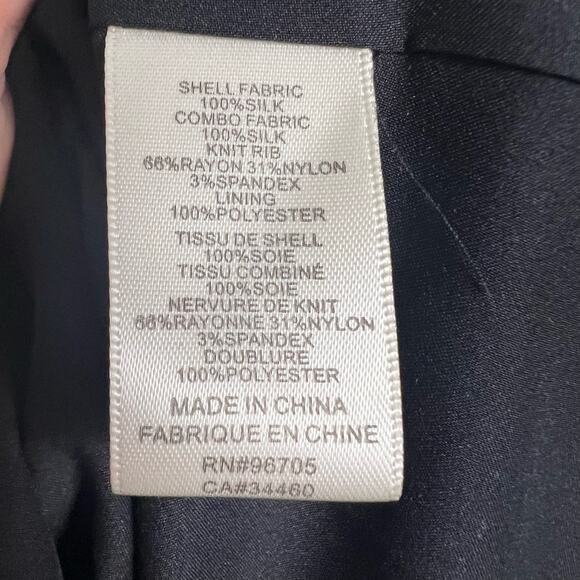 Rebecca Taylor Runway Artisanal Floral Print Blocked A-Line Silk Dress Size 6 - Picture 7 of 8